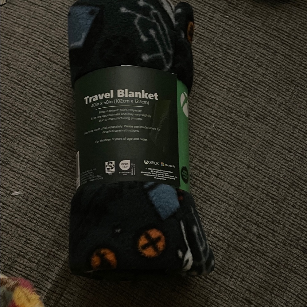 Xbox Travel Blanket - Black and Gray
